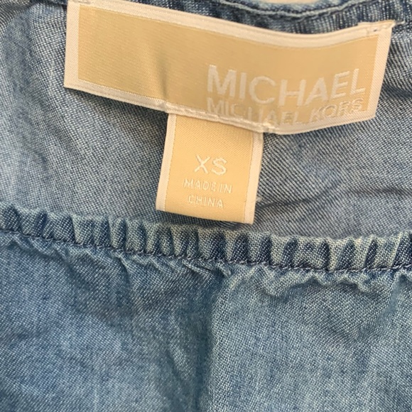 Michael kors open shoulder denim blouse XS - Picture 2 of 2